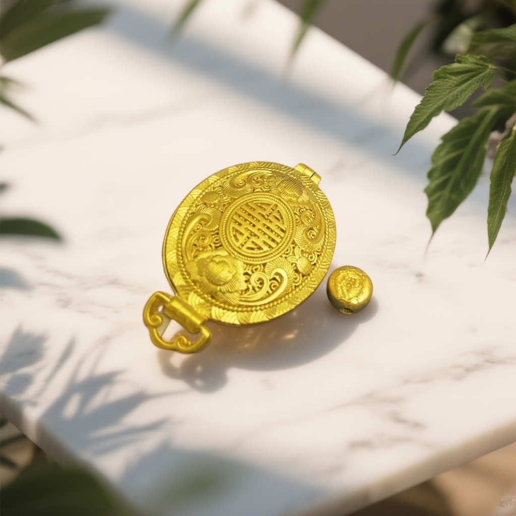 坠链均足银 足银999牡丹花香囊吊坠