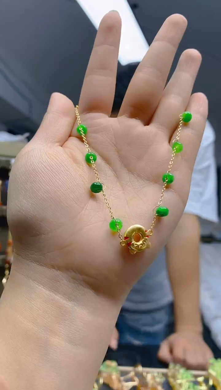 【闪购商品】翡翠耳饰合金0203翡翠手链