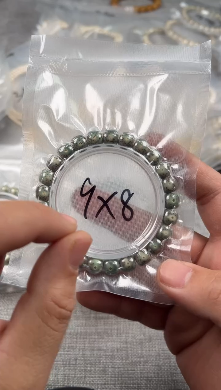 【闪购商品】星月菩提手串9*8正月绿冰全玉化单圈