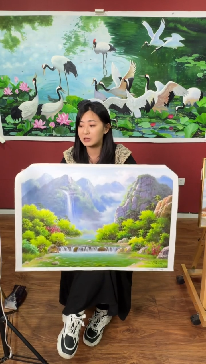 油画【79号】约50*70cm丨朝鲜原创纯手绘孤品油画丨顺丰包邮