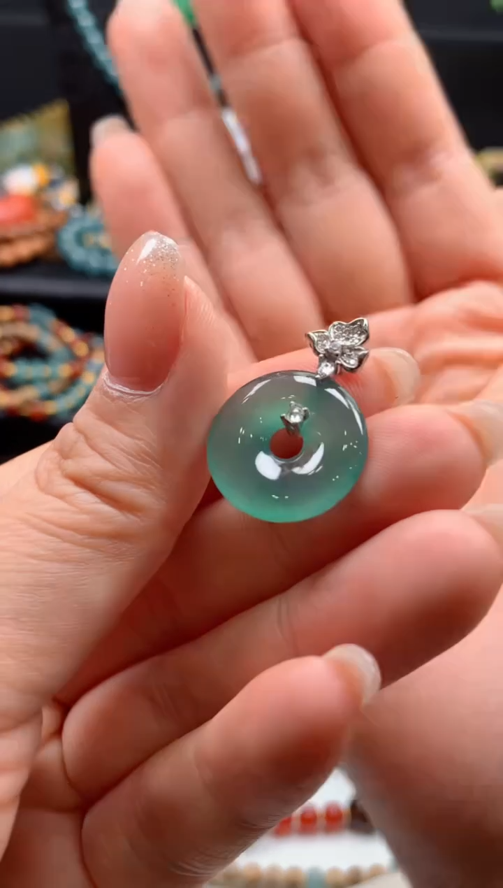 【闪购商品】翡翠颈饰银S925镶嵌0833752447