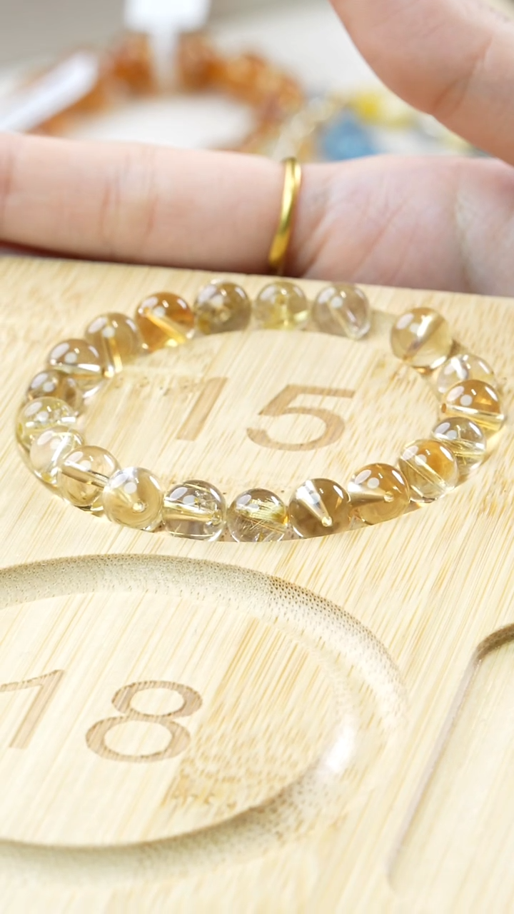 【闪购商品】水晶手串未镶嵌黄水晶金发晶定制手串