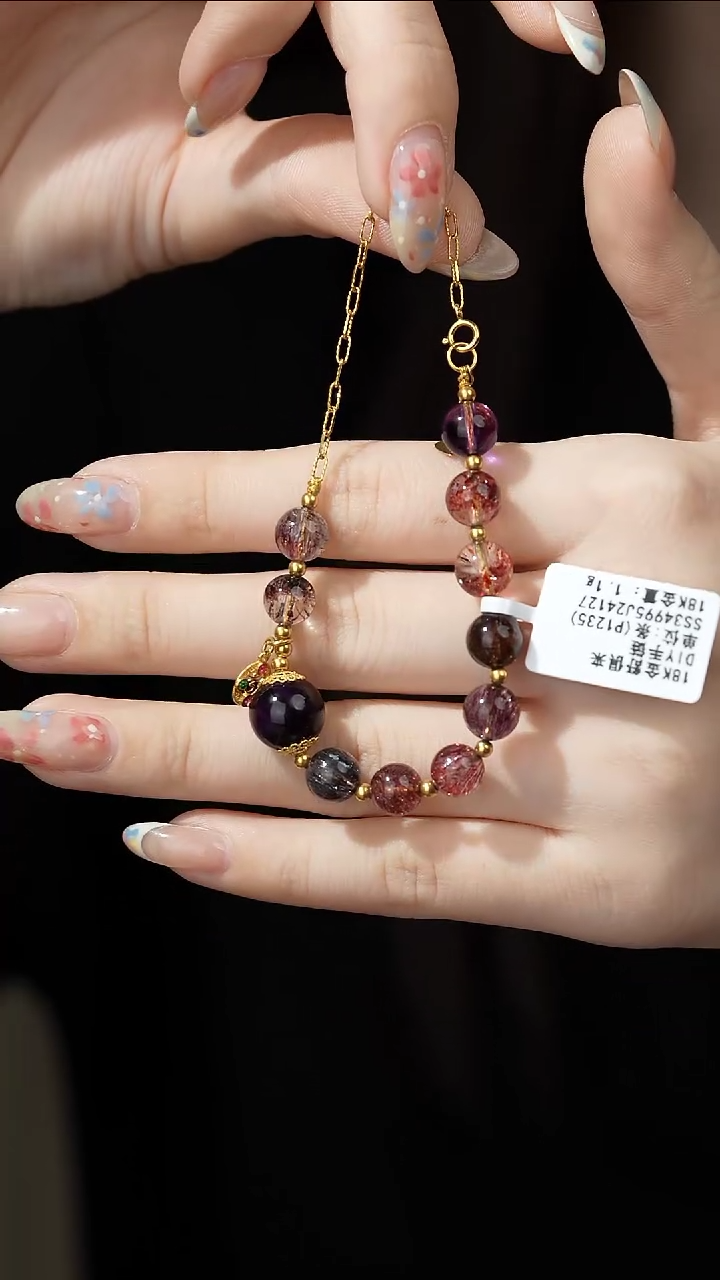 【闪购商品】手链18K金镶嵌水晶R24（多样性发一件）超七