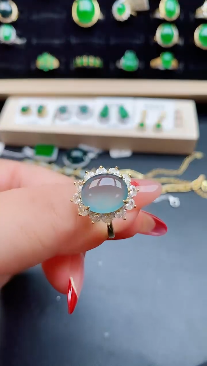 【闪购商品】翡翠戒指银S925镶嵌5080550