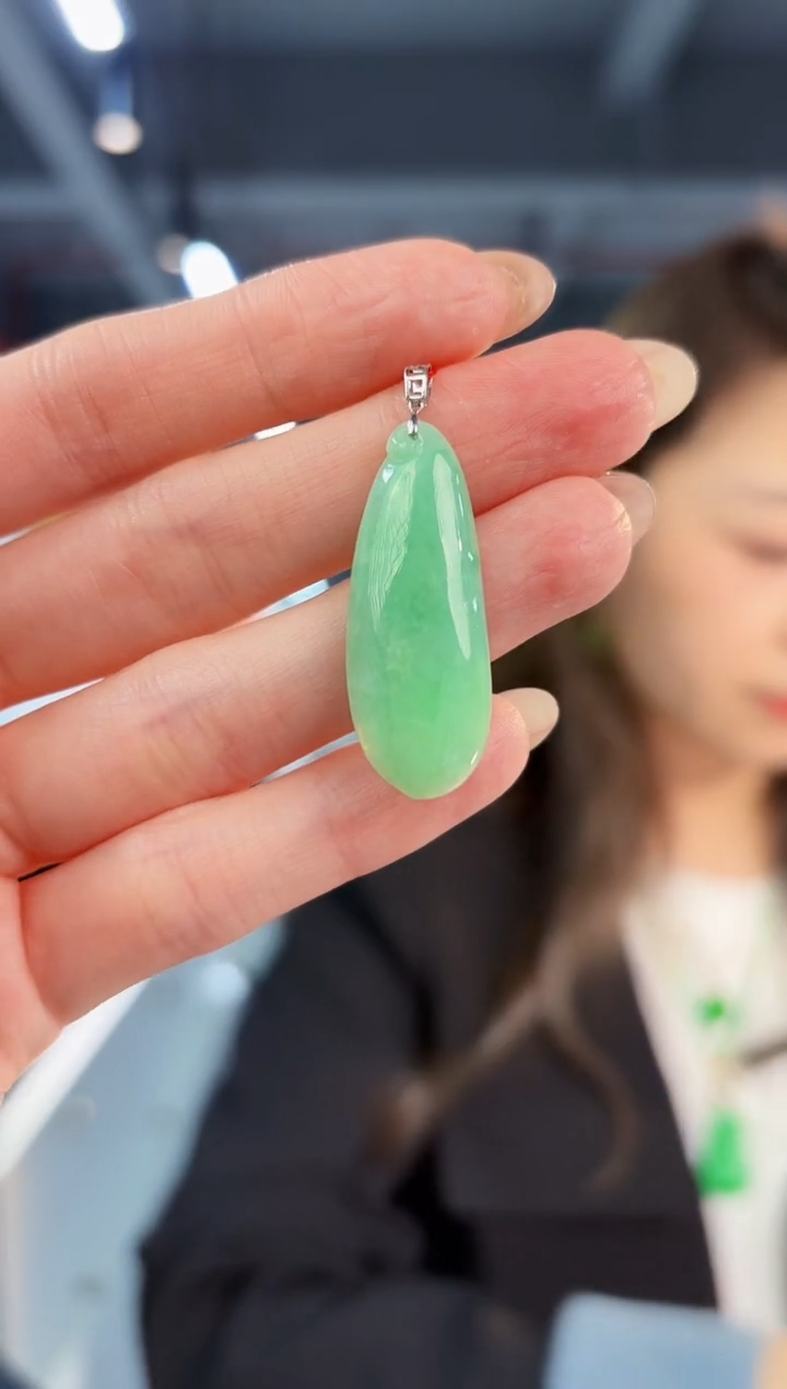 【闪购商品】翡翠颈饰18K金镶嵌缅料A货/支持复检/一件
