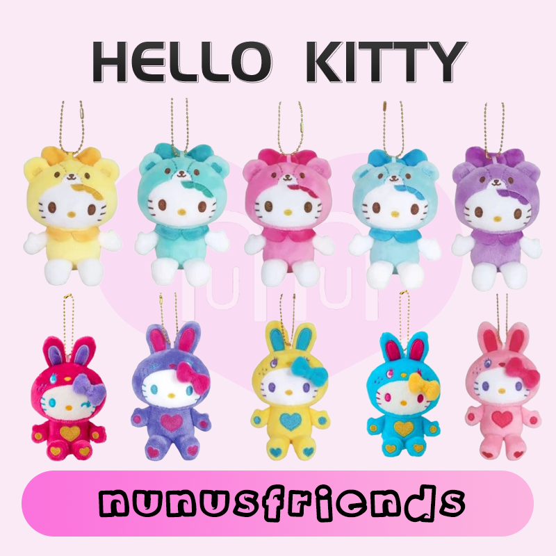 【日本限定】正版HELLOKITTY兔耳朵kT熊装nakajima联名KT挂件毛绒