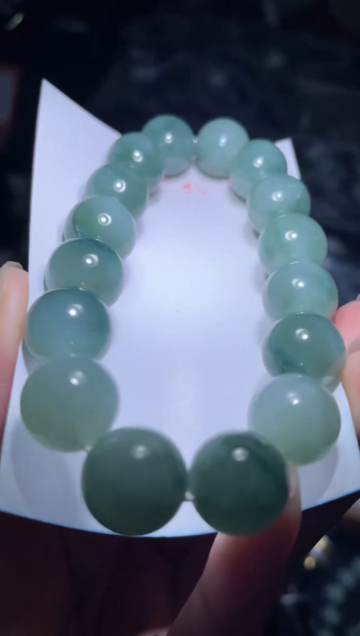 未镶嵌定制翡翠天然缅甸翡翠手串22