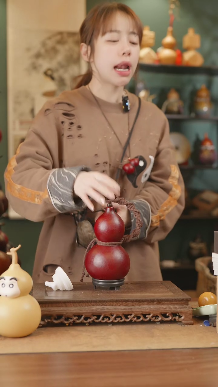 【闪购商品】39号精品天然大漆工艺防渗内胆酒葫芦~