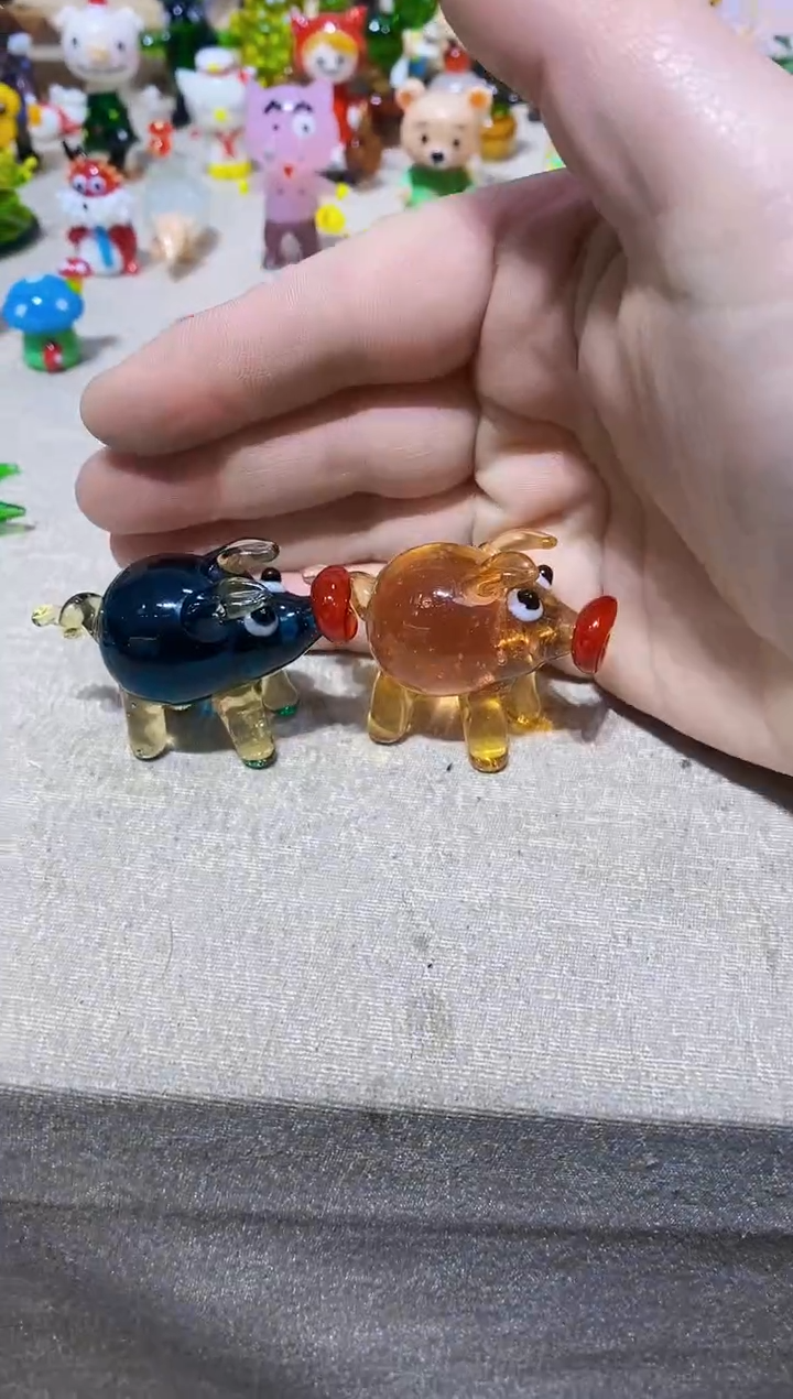 琉璃手工艺品小猪买一赠一