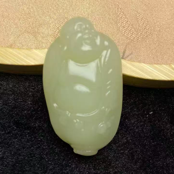 和田玉弥勒佛挂件D059