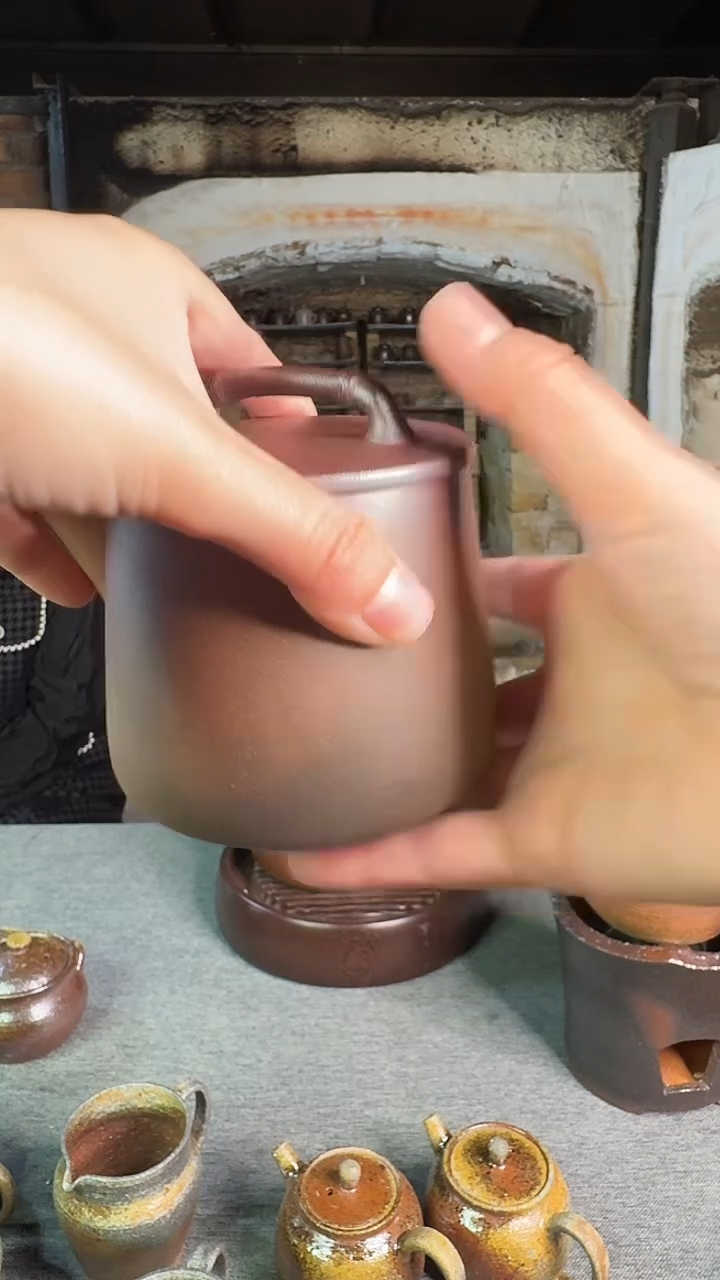 茶壶紫砂竹盖小罐