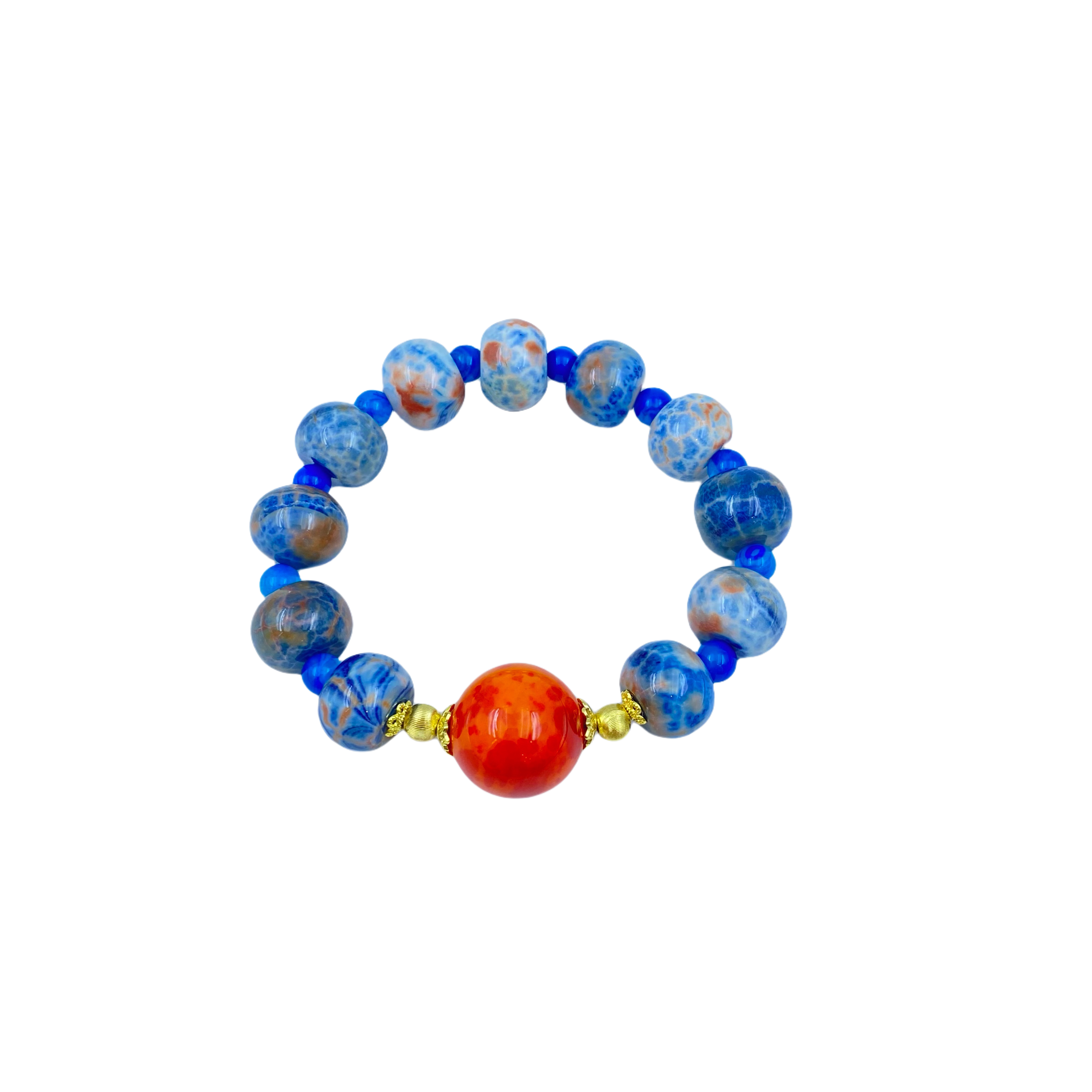 斑彩玛瑙龙鳞纹手链S1178X,S1258(FLB)合金