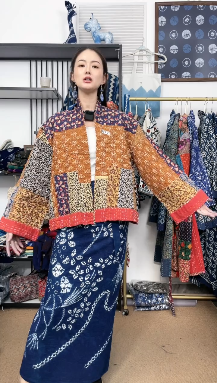 【闪购商品】677印度长绒棉刺子绣蔬菜染外套65cm