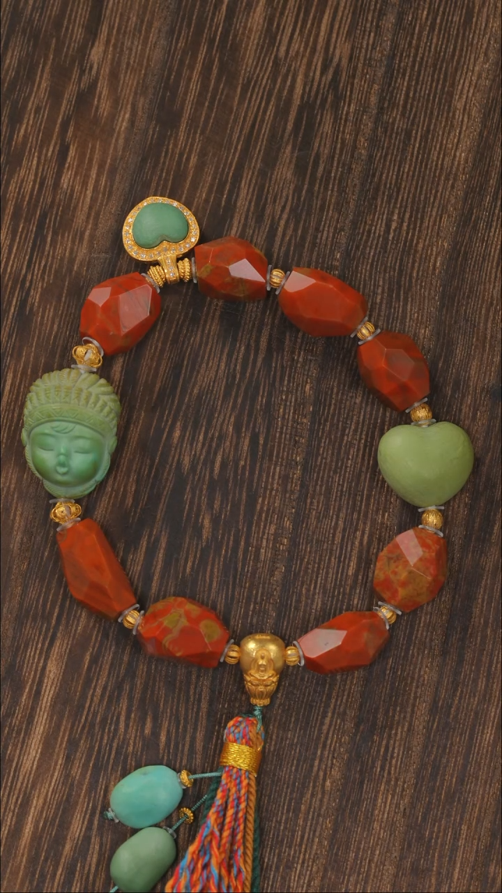 【闪购商品】绿松石手链18K金镶嵌1