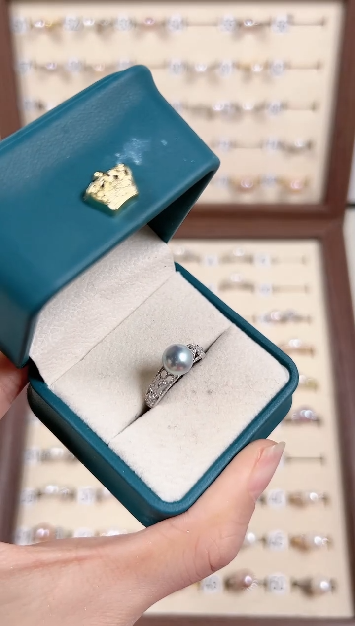 【闪购商品】海水珍珠戒指银S925镶嵌005号