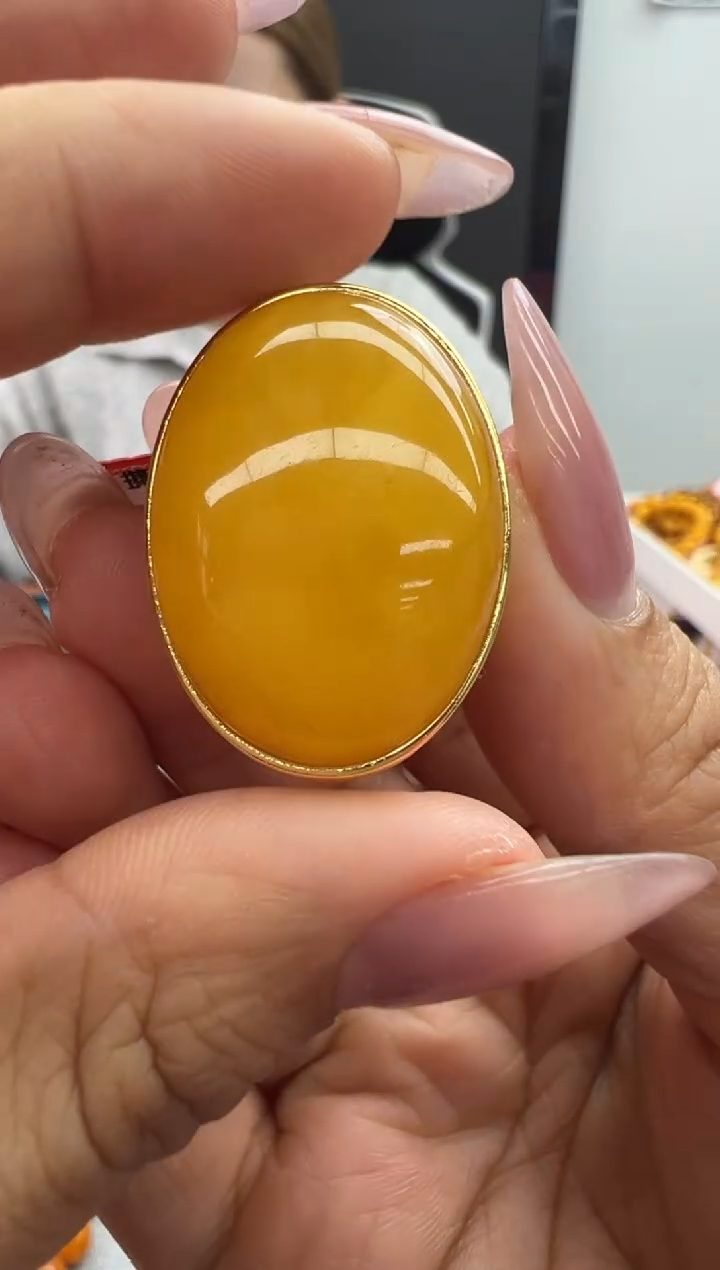 【闪购商品】琥珀戒指未镶嵌114秒拍号