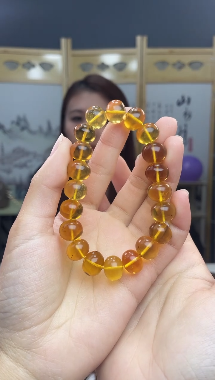 【闪购商品】琥珀裸石未镶嵌12+金珀手串