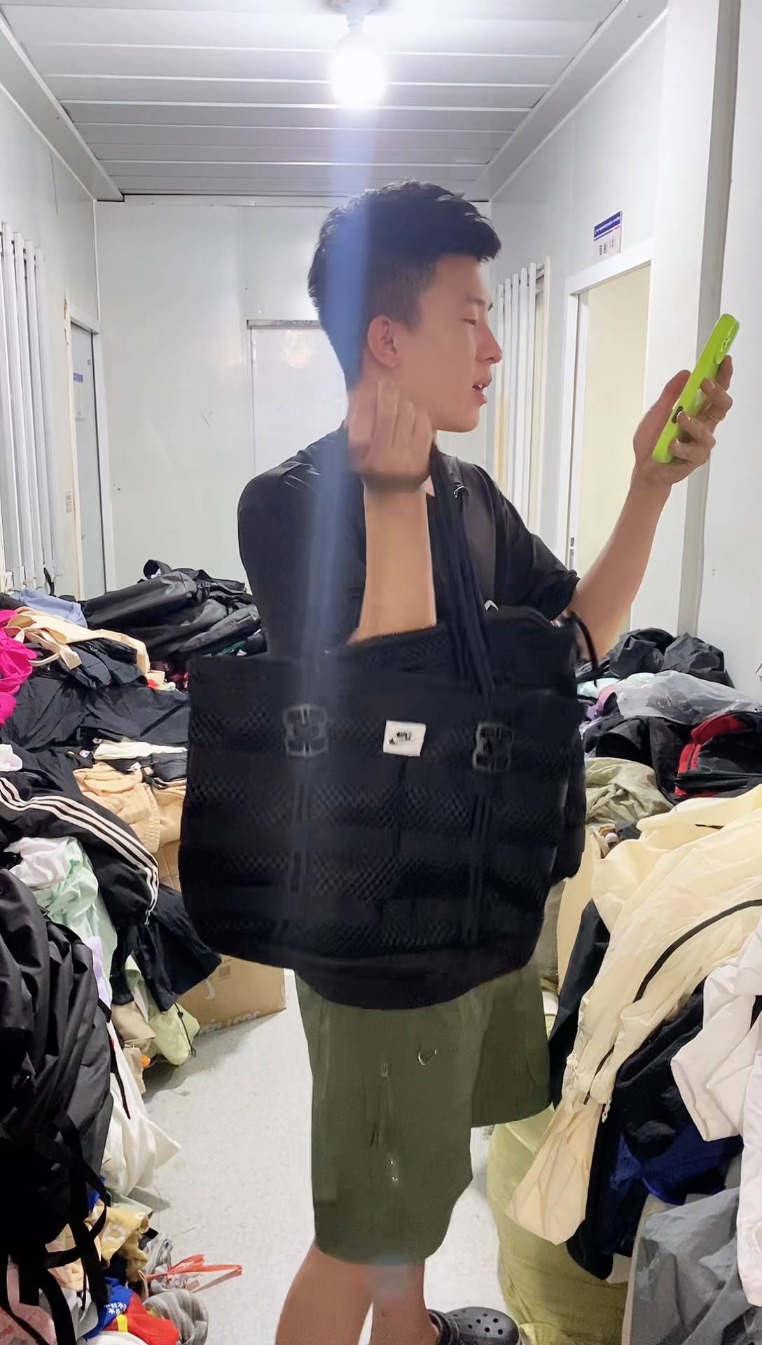 黑色云朵手提包 直播间过款