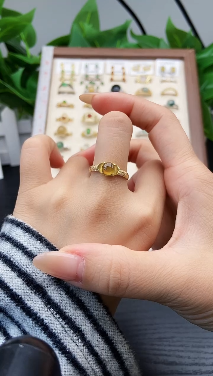 银S925镶嵌戒指翡翠12