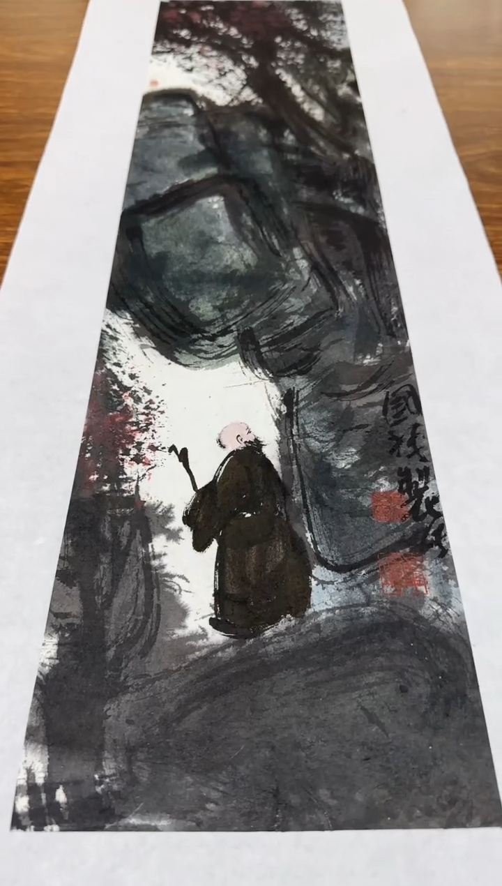 国画y天津人美-张国祥1平尺国画作品