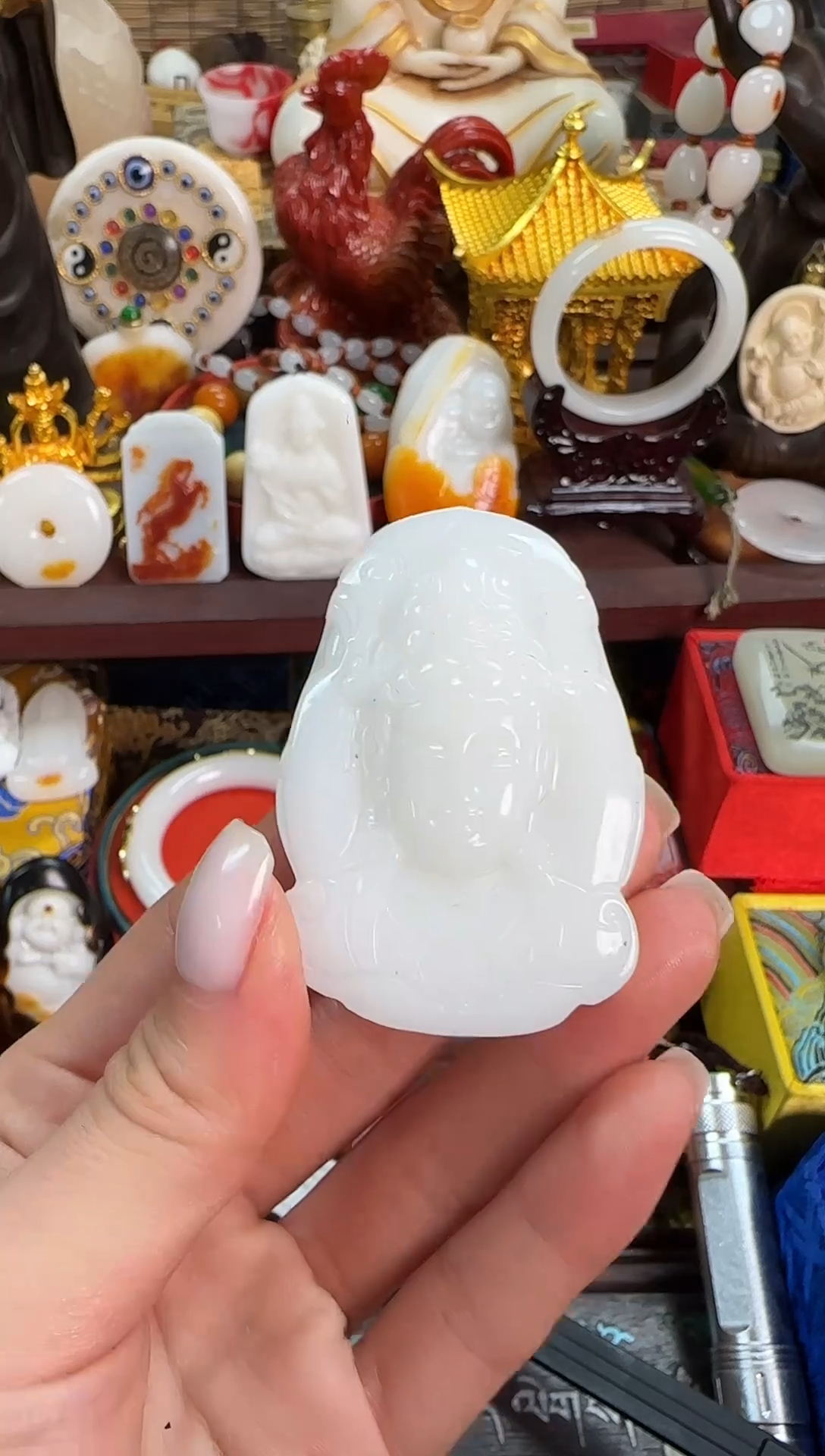 藏风观音雕工设计款牌子一个 大气