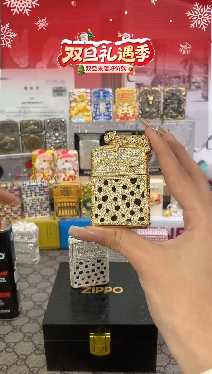 镜面满钻金钱豹全套