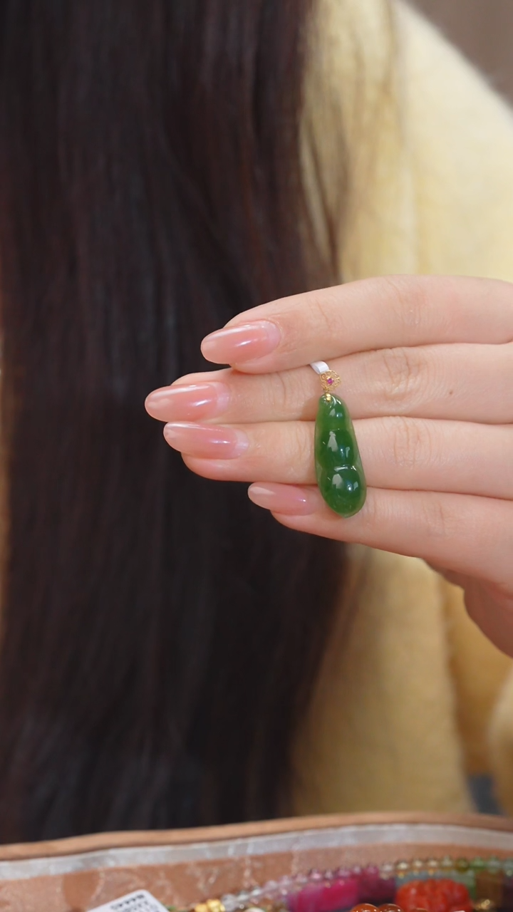 【闪购商品】和田玉吊坠不含链18K金镶嵌多样性发 @@P7254