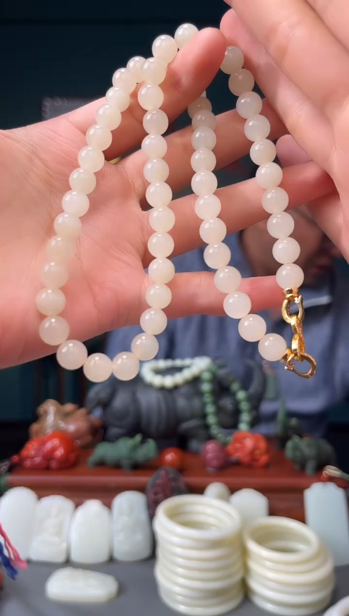 和田玉未镶嵌颈饰7+