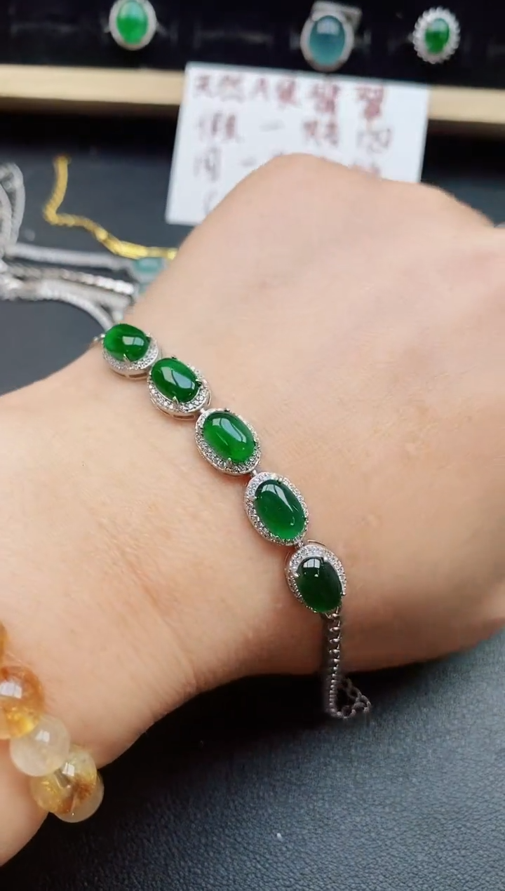 翡翠戒指银S925镶嵌321321