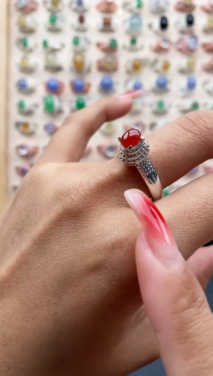 【闪购商品】翡翠戒指未镶嵌缅甸天然A货翡翠555  10+4