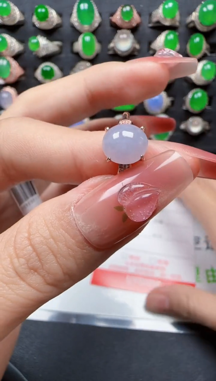 【闪购商品】翡翠戒指银S925镶嵌1332