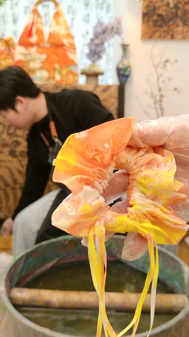 天然漂漆飘带发圈不退不换喜欢再拍