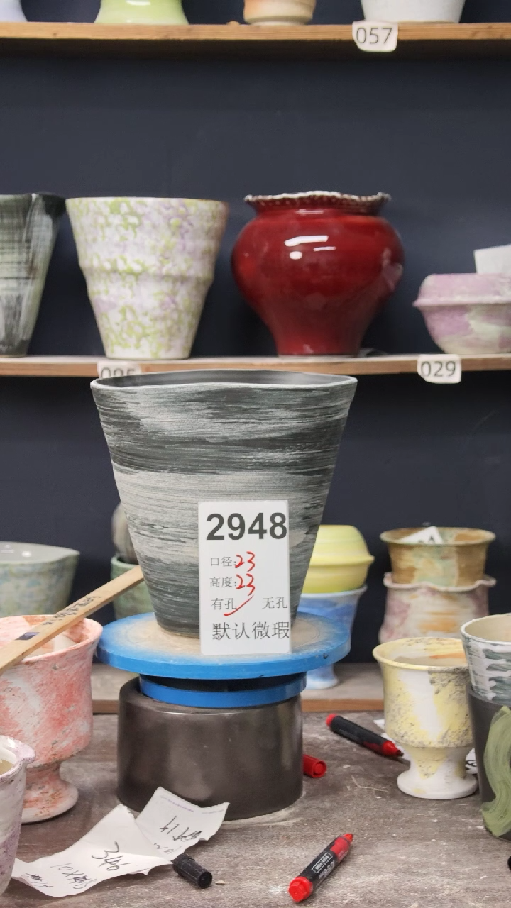 景德镇花盆默认微瑕2948