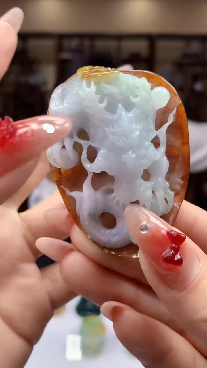 【闪购商品】定制翡翠未镶嵌1002ry-毛货挂件45