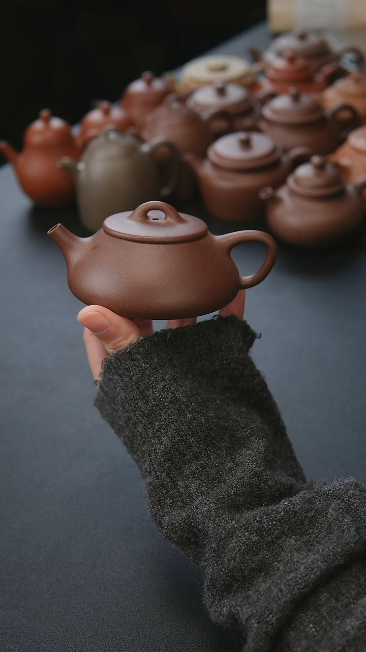 【闪购商品】紫砂茶壶紫砂壶平盖石瓢120毫升紫泥