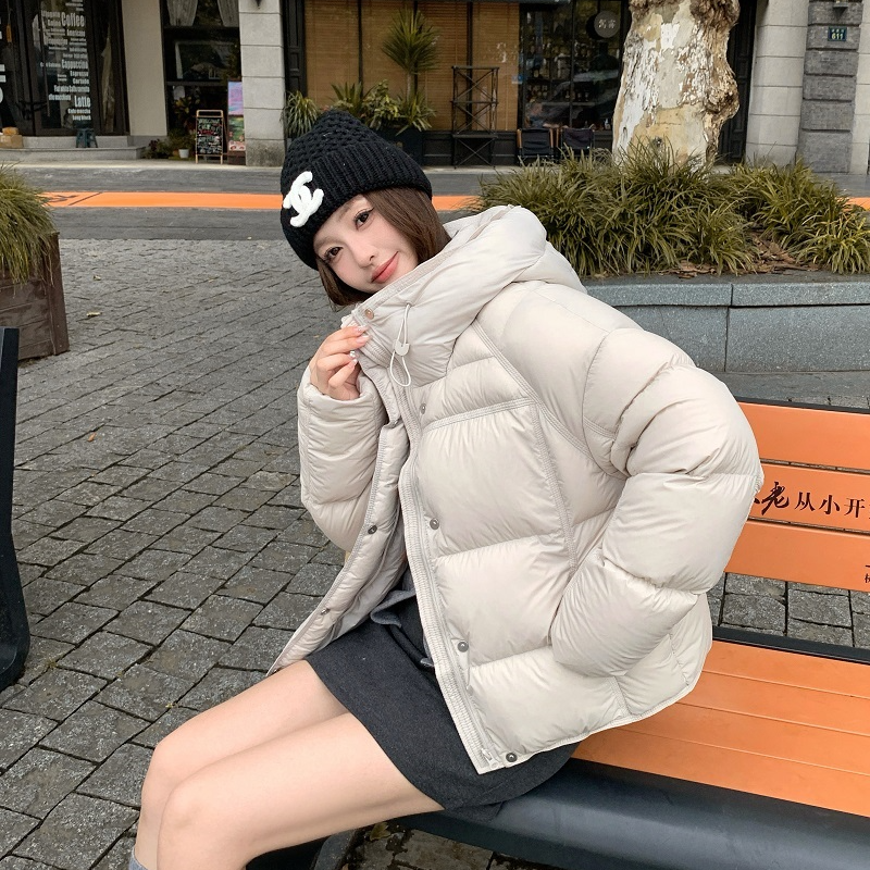 【90白鸭绒】2025泡芙短款加厚连帽羽绒服YS-6658