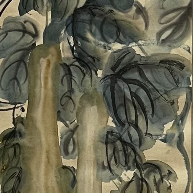 【辽拍】V240226-4-09《花卉》（1.8平尺)  纸本扇面  dll1124