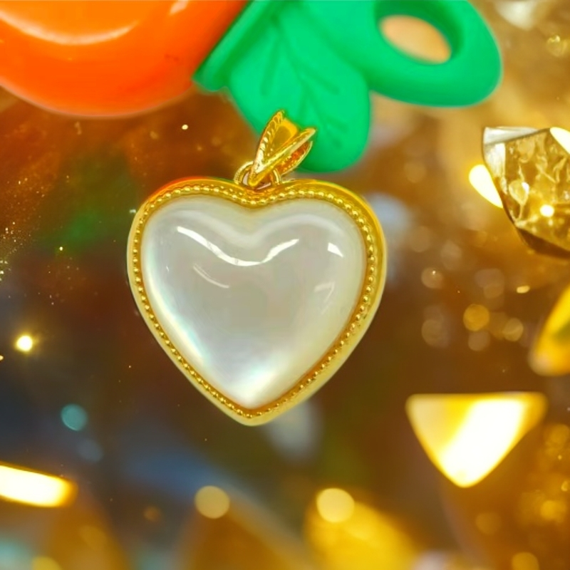 （七夕专享）18K百搭时尚双面爱心立体吊坠