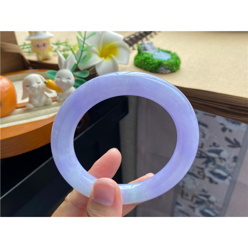 03.05批春彩圆条1479号59.5-11.8-11.9 厚装圆润！大圈口天然翡翠