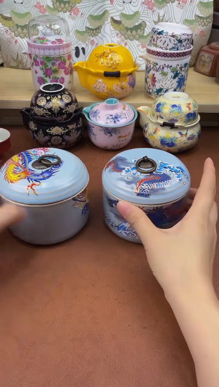 陶陶瓷茶具摆件旅行套组