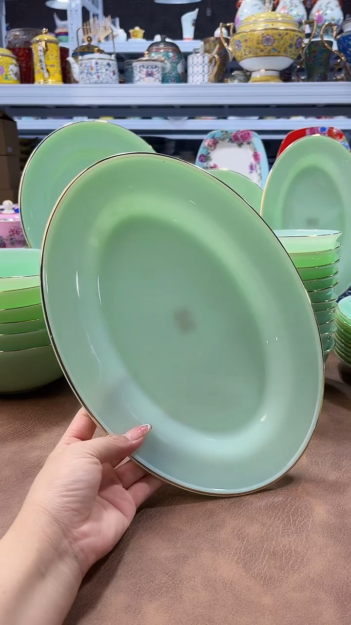玉瓷12英寸鱼盘1只