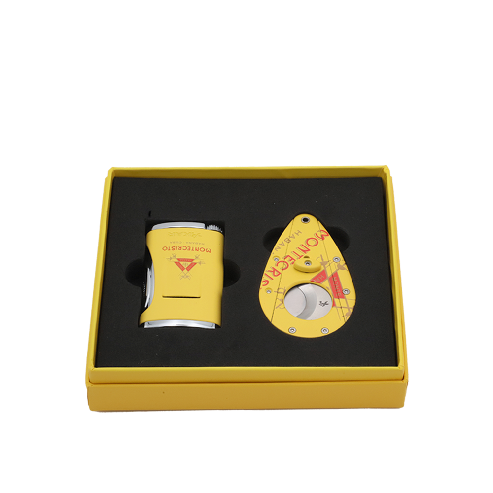 正品哈伯纳斯 进口古巴雪茄剪刀防风三火焰雪茄打火机套装送男友