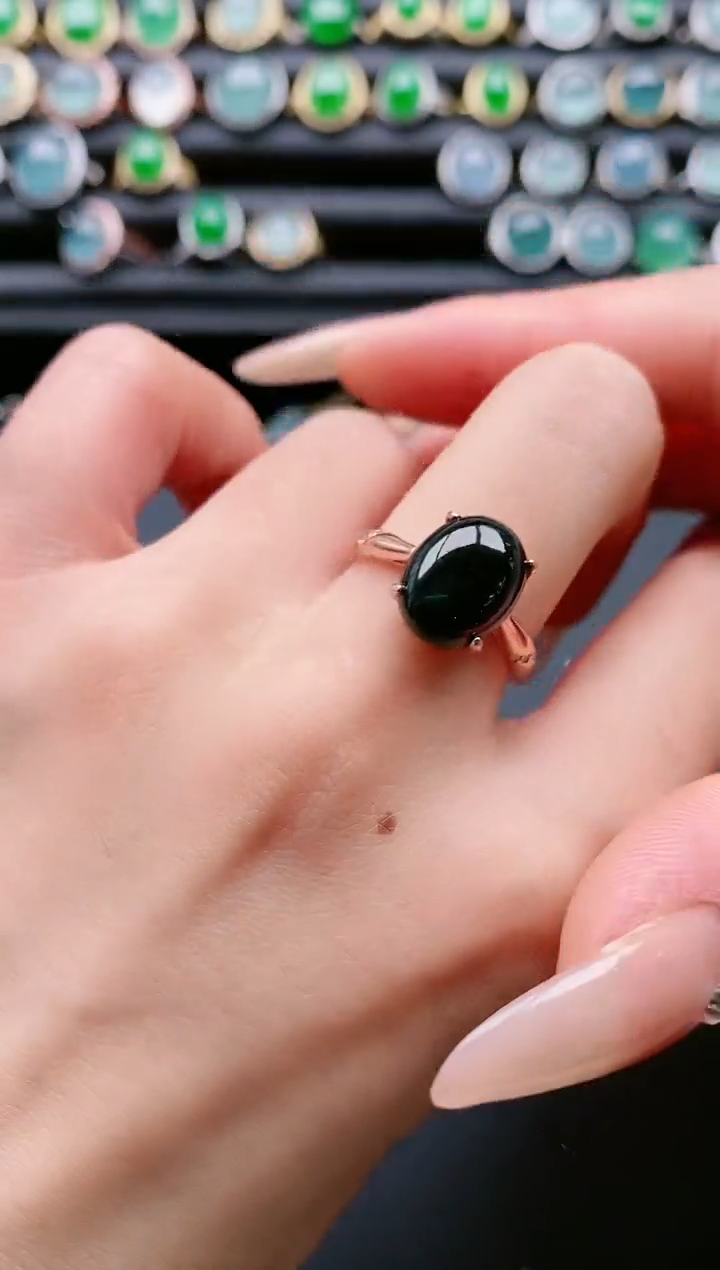 【闪购商品】翡翠戒指银S925镶嵌11111