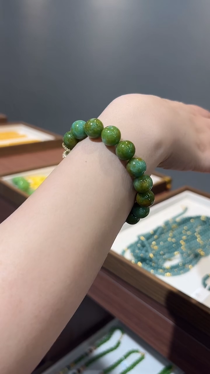 14K金镶嵌手链翡翠DIY款S943