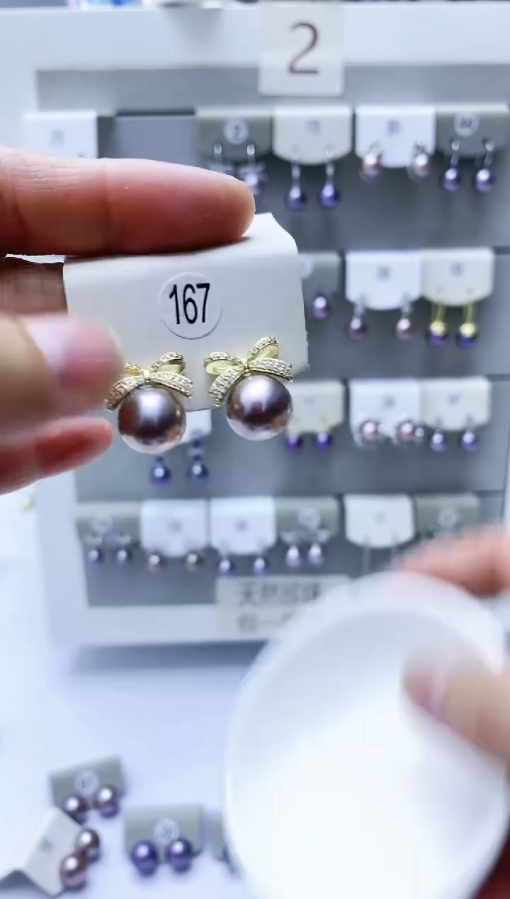 【闪购商品】淡水珍珠耳饰银S925镶嵌167