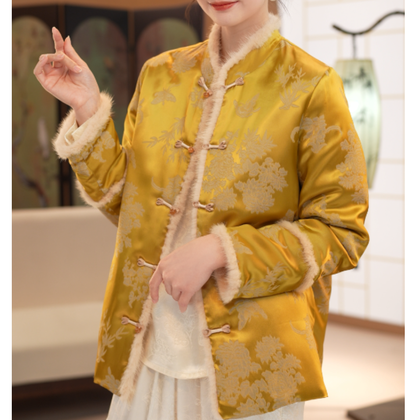 品优 浮生｜新中式国风改良女气质新版加厚外套2024D0020 -阿珍