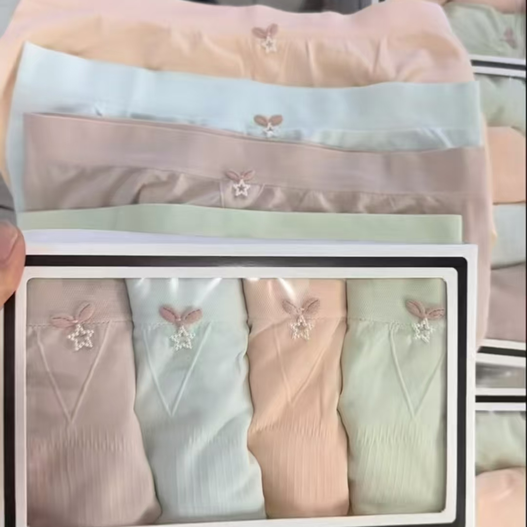 【瑞丽家】成人纯色法式女三角内裤女款时尚透气内裤