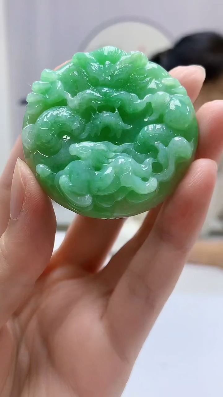 定制翡翠未镶嵌4902zm-毛货挂件163