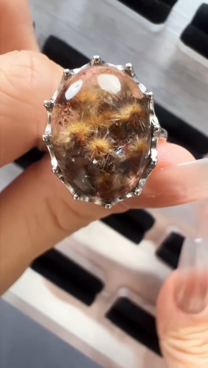 【闪购商品】水晶戒指银S925镶嵌发一（024）