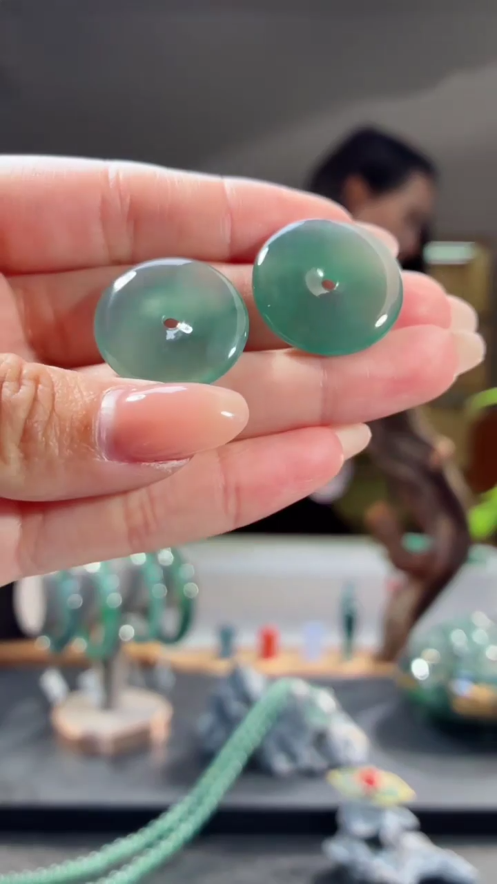 吊坠(不含链)未镶嵌翡翠平安扣（多样性发其一）